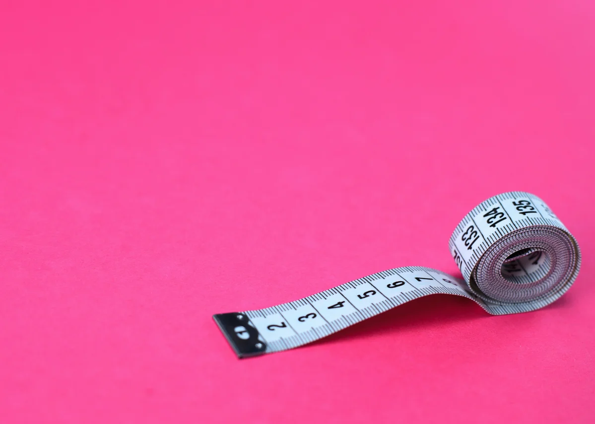 Measuring tape used for taking body measurements Measuring tape used for taking body measurements