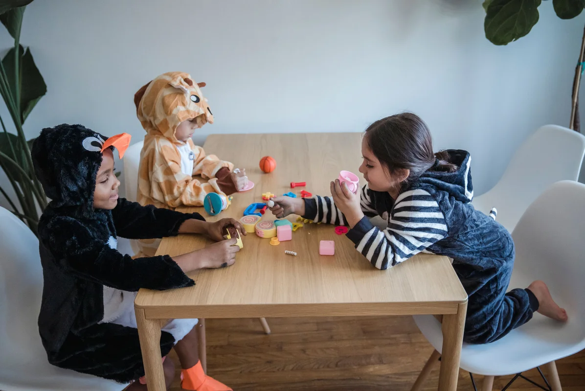Children participating in role-playing exercises to learn emotional skills