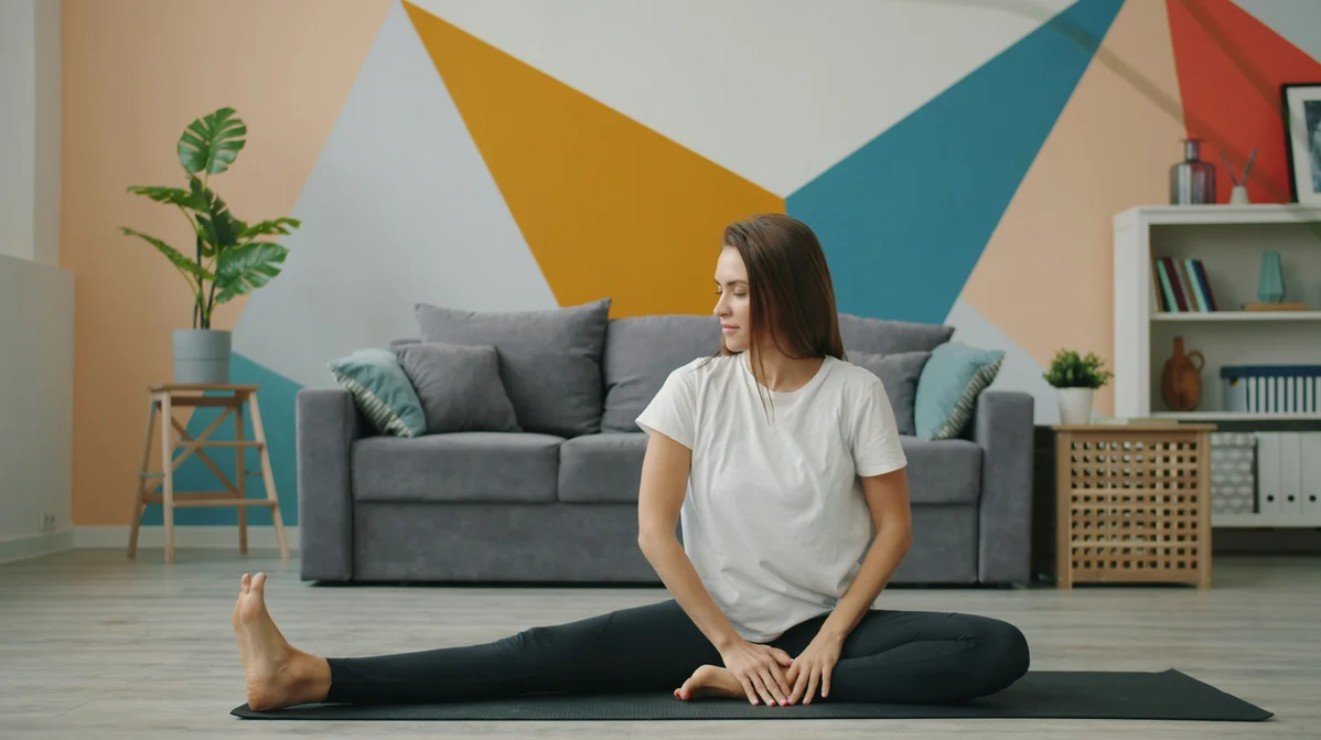 Yoga mat ready for home exercise