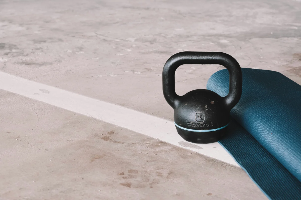Demonstration of key kettlebell exercises