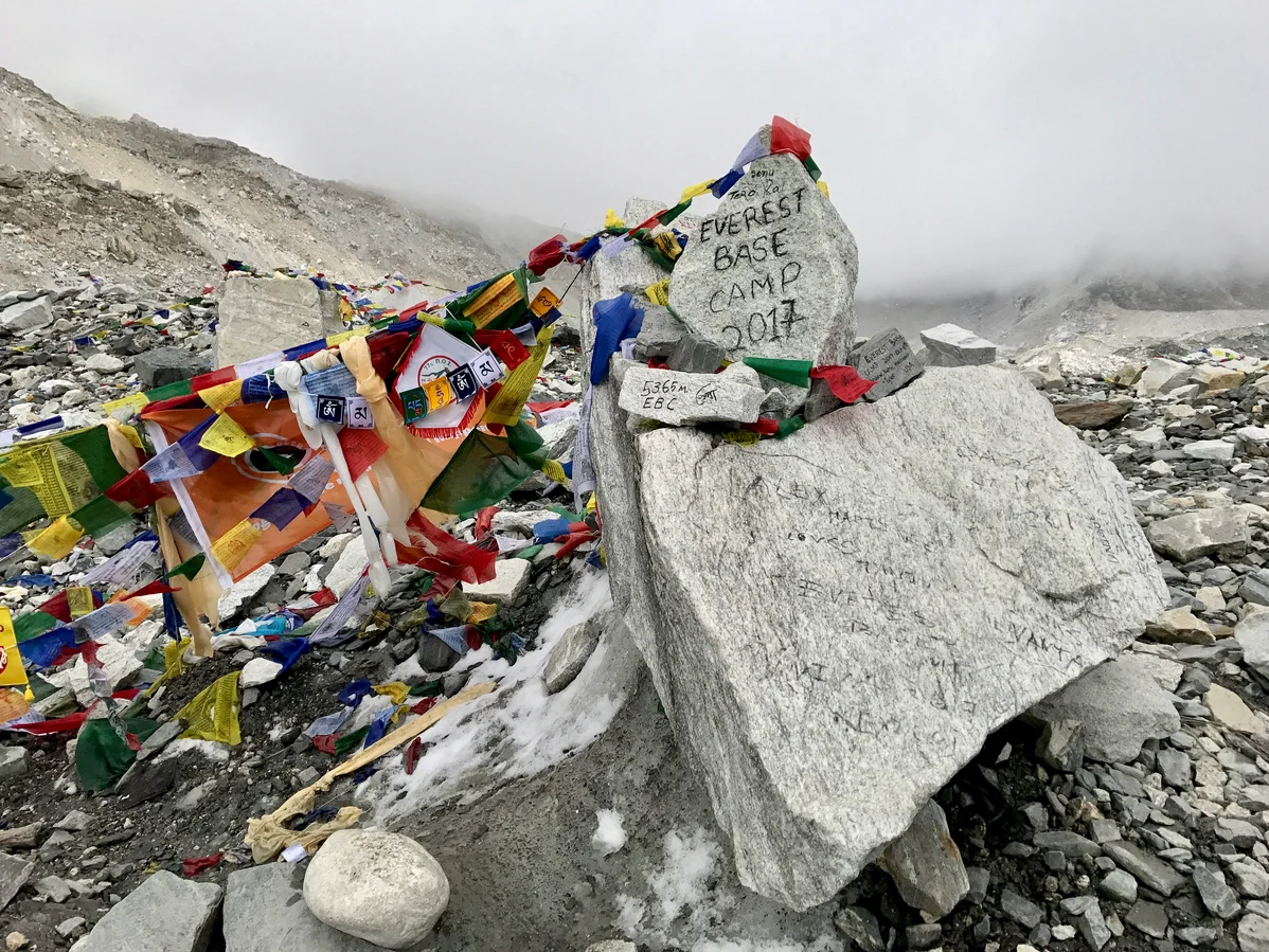 Avalanche risk area at Everest Base Camp